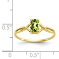 thumbnail image 3 of 10k Yellow Gold Peridot Birthstone Ring August Gemstone, 3 of 7