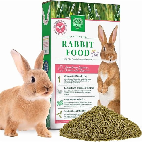 Small Pet Select High Fiber Rabbit Food Pellets, 10 lb