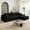 Black (Right Facing Chaise), variant on Sonovafurn L-Shaped Couch Corduroy Modular Sectional Sofa, Boneless Cloud Couch with Memory Foam & Pocket Springs for Living room, No Assembly, Black