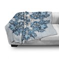 thumbnail image 3 of Mandala Soft Flannel Fleece Throw Blanket, Universe Floral Oriental Cultural Folk Art Pattern Print, Cozy Plush for Indoor and Outdoor Use, 50" x 60", Sky Blue Bluegrey, by Ambesonne, 3 of 6