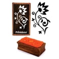 thumbnail image 1 of Printtoo Floral Tourbillon Design Rectangulaire en Bois Tampon Bloc Scrap-Booking, 1 of 2