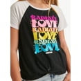 thumbnail image 3 of Justice Girl's Everyday Faves Short Sleeve Knot Front T-Shirt,Sizes XS-XLP, 3 of 4