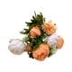 thumbnail image 1 of Monstrate Ramo de flores falsas versátil de bajo mantenimiento y elegante flor artificial para interiores o exteriores Flores artificiales Blanco Naranja, 1 of 6