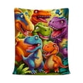 thumbnail image 2 of Gumesh Dinosaur Gifts Toys for Boys Girls,79"x59"HD Digital Print Flannel Dinosaur Blanket,Soft Warm Fleece Blankets and Throw, Birthday, 2 of 6