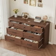 thumbnail image 4 of EcoSummer 54" Modern 7-Drawer Dresser, Walnut Storage Chest for Bedroom, Living Room & Entryway, 4 of 7