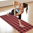 thumbnail image 6 of Red and White Checkered Pattern Hot Yoga Mat Towel Non Slip for Hot Yoga - Quick-Drying Yoga Mat Cover with 4 Corner Pockets with Travel Bag - Hot Yoga Towel Non Slip 74"x26", 6 of 6
