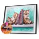 thumbnail image 1 of Cuadros Decorativos Cat 5D DIY Kits de pintura de diamantes Resina Full Round Home Wall Art. Gato Likrtyny embutido en tela, 1 of 9