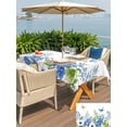 thumbnail image 5 of Outdoor Tablecloth with Umbrella Hole for Patio/Picnic/Party/Camping, Watercolor Foral Waterproof Table Cloth Rectangle Table Cover Washable, Spring Flowers Butterflies Leaves Plants (54"x 80"), 5 of 8