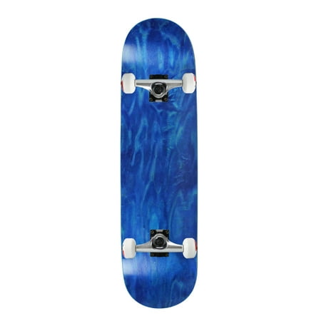 Moose Complete Skateboard STAINED BLUE 8.0" Silver/White ASSEMBLED