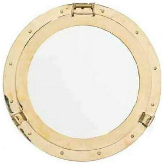 Nagina International Brass Porthole Mirror - 20 Inches