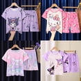thumbnail image 2 of Pijama para niños Sanrio Cinnamoroll 2024, traje de verano y primavera, manga corta, ropa de dormir de Hellokitty, traje de niña Kuromi Melody, regalos para el hogar, 2 of 2