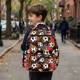 thumbnail image 3 of Yspwyqan Backpack for Little Boys, 17" Flame Red Soccer Daypack with Front Pocket Adjustable Straps Lightweight School Backpack for Preschool Kindergarten, 3 of 7