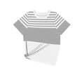thumbnail image 7 of Ihhxva Plus Size Women's Tops Moisture-Wicking Striped Crewneck Tee Fit Nautical Print T-Shirt Casual Summer Cotton Loose Style S-2XL, 7 of 7
