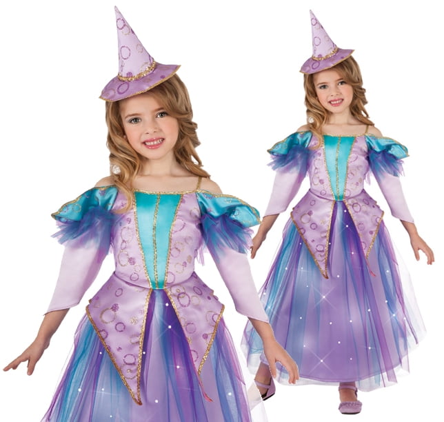 Rubies Kids Girls Sparkly Witch Halloween Costume with Lights
