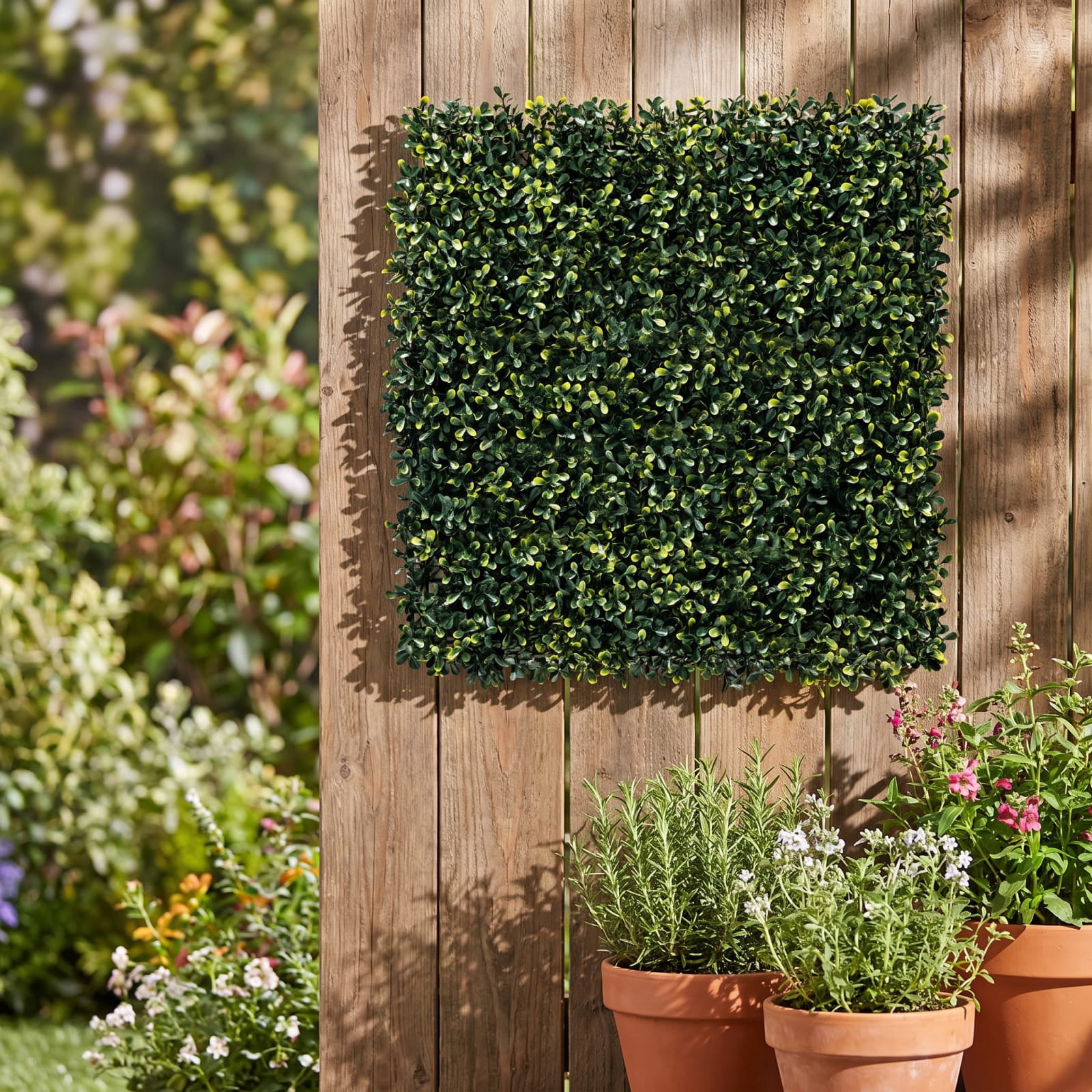 Vebreda Artificial Plant Decor, 12 Pieces Artificial Peanut Leaf Hedges Panels, High-density Peanut Leaf Panel, Long-lasting and Bright Color