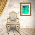 thumbnail image 3 of Grayscale 15x18 Gold Ornate Wood Framed with Double Matting Museum Art Print Titled - Green SpinesI, 3 of 4