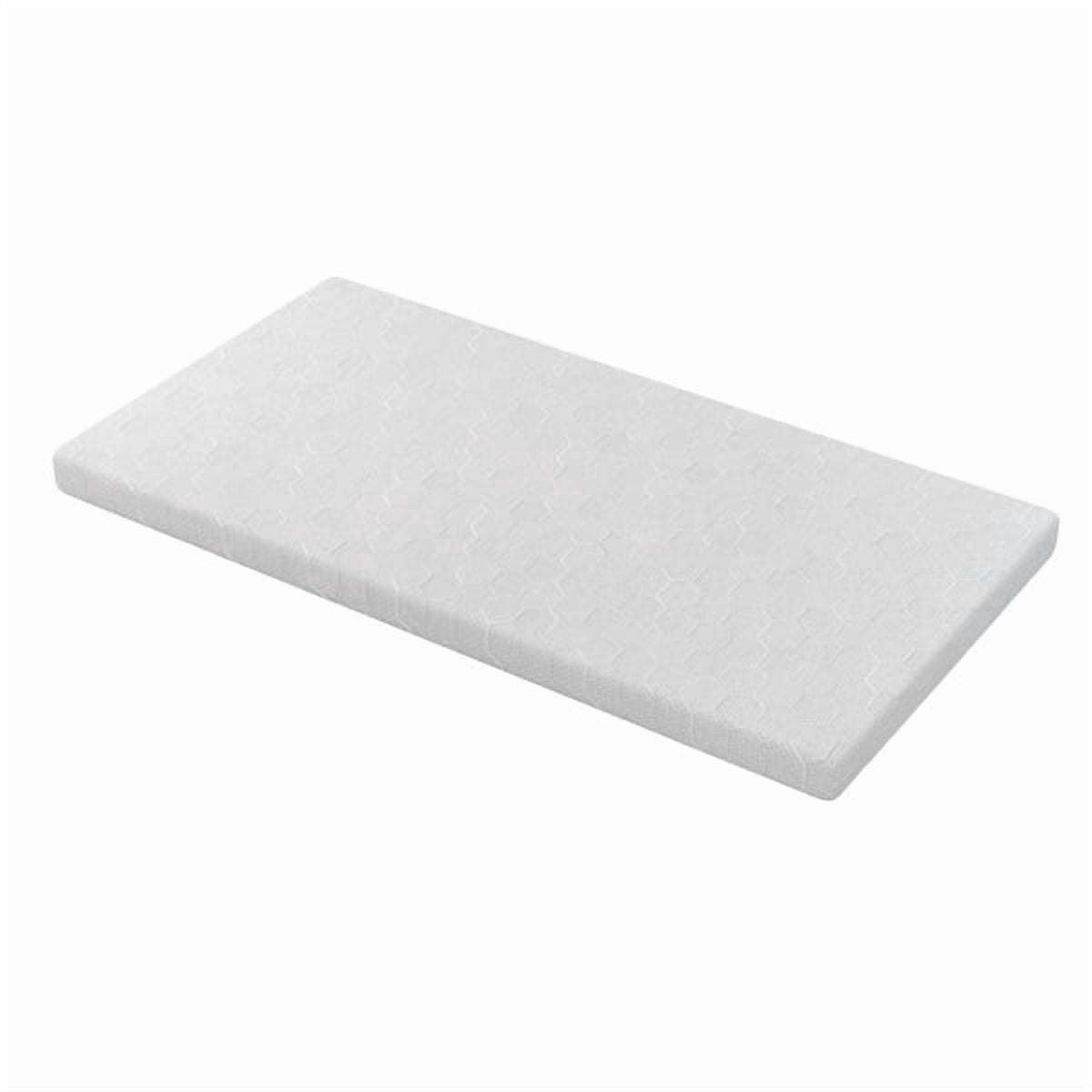 Twin Size Memory Foam 4" Ultra-Thin Mattress Topper, Triple-Layer , Anti-Slip, Breathable for Bunk Beds/Dorms/Small Spaces