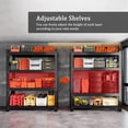 thumbnail image 6 of 59" W Garage Shelving 3000LBS Garage Storage Shelves 4-Tier Metal Adjustable Shelf Unit Storage Rack for Basement Supermarket Warehouse 59" W x 24" D x 78" H Black, 6 of 8