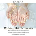 thumbnail image 4 of Bride Wedding Headband Pearl Hair Vine Braid Headpieces Bridal Hair Accessories for Women(Sliver), 4 of 4