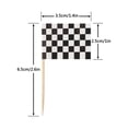 thumbnail image 2 of 100 banderas para pastel de fiesta de carreras (100 palillos de dientes blancos y negros), 2 of 5