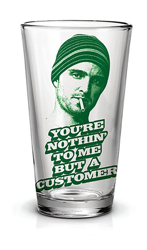 Breaking Bad Jesse Just A Customer 16oz Pint Glass by Just Funky