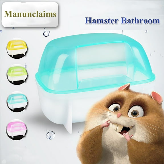 1pc Hamster Small Pet Bathroom Bath Sand Room House Sauna Toilet Bathtub Plastic Pet Hamster Cage Washroom Random Color