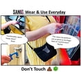 thumbnail image 5 of SANI6-The Fashionable Practical & Only Snap-in Holster Cover Door Opener Stylus Tool for Safe Clean No Touch Germ Avoidance! Key Ring Chain, Purse or Pocket. Better than Brass it's Clear Plastic!, 5 of 9