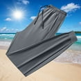 thumbnail image 2 of Men's Lightweight Jogger Pants Zipper Pockets Quick Dry Stretch Trousers Running Athletic Hiking Drawstring Long Pants, 2 of 6