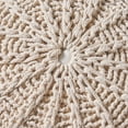 thumbnail image 3 of Bordeaux Knitted Cotton Round Pouf: Cozy Ottoman, Versatile Floor Cushion, & Soft Home Decor for Living Rooms & Home Offices Beige, 3 of 6
