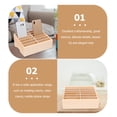 thumbnail image 2 of OULII Cell Phones Storage Box Desktop Wooden Organizer Khaki Display Classroom 1Set, 2 of 8