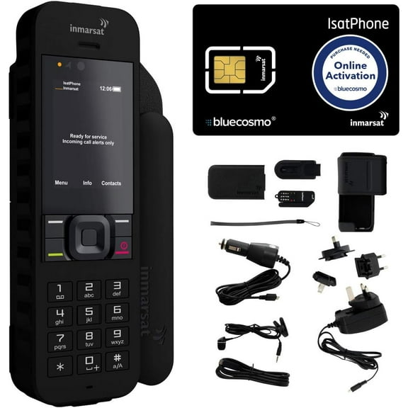 BlueCosmo Inmarsat IsatPhone 2 Satellite Phone Kit - 1: SIM Card Included (No Airtime)
