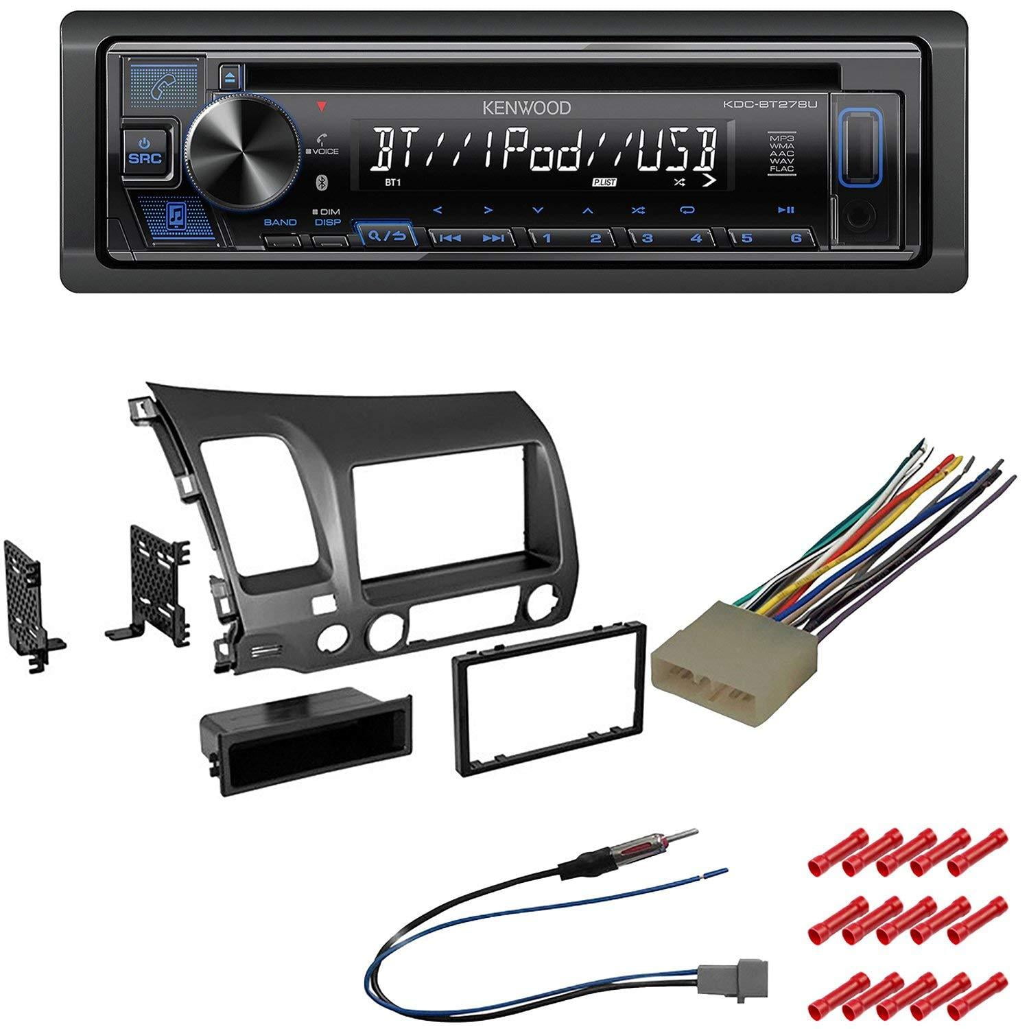 KIT8382 Kenwood Car Stereo with Bluetooth for 20062011 Honda Civic w