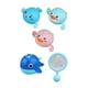 thumbnail image 2 of 5 piezas Juguetes de bañera de bebé con red de pesca pequeña de piscina pequeña de forma animal de animales para niños Regalos de cumpleaños, 2 of 9