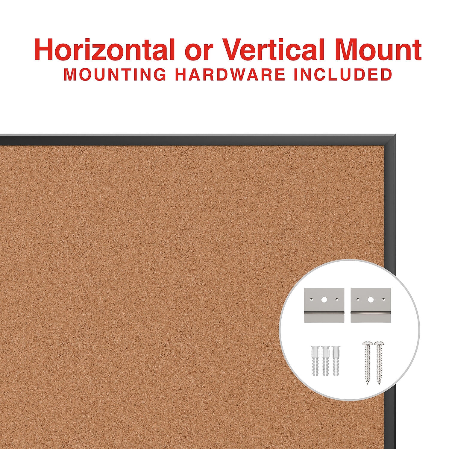 Staples Cork Bulletin Board Black Frame 4' x 3' (ST62834)