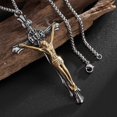 thumbnail image 1 of Jesus Christian Bible Cross Pendant Necklace Men and Women Faith Prayer Amulets Jewelry, 1 of 5