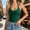 Green, variant on Womens Summer Tops Backless Tie Neck Double Lined Basic Halter Tops for Women White M