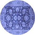 thumbnail image 1 of Ahgly Company Indoor Round Oriental Blue Industrial Area Rugs, 8' Round, 1 of 4