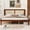 Reddish Brown + Rattan, variant on UHOMEPRO Queen Solid Wood Platform Bed with Rattan Headboard, Farmhouse Boho Bed Frame, Under Bed Storage, No Box Spring Needed, Natural Wood