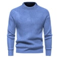 thumbnail image 2 of Men's Mock Neck Sweater Long Sleeve Ribbed Knit Slim Fit Casual Pullover Top, 2 of 9