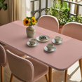 thumbnail image 3 of Pink Pure Color Table Cloths for 6 Foot Rectangle Tables, Aesthetics Contemporary Luxury Patio Waterproof Elastic Fitted Tablecloths, Washable Rectangular Table Cover for Camping, 3 of 8