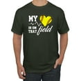 thumbnail image 1 of Wild Bobby, My Heart Is On That Tennis Field, Sports, Men Graphic Tee, Forest Green, Large, 1 of 4