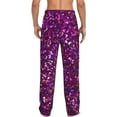 thumbnail image 3 of Uemuo Colourful Glitter Pattern Men's Wide Leg Palazzo Lounge Pants with Pockets Light Weight Loose Comfy Casual Pajama Pants-Small, 3 of 9