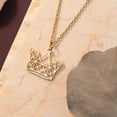 thumbnail image 2 of Crown Necklace, Crown Pendant, Princess Necklace, Queen Necklace, Valentines Day Gift, Minimalist Necklace, Geometric Charm, 2 of 4