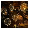 thumbnail image 2 of Light Up Led Balloons 10Pack - 14 Inch Transparent Bobo Balloons with String Lights for Birthday Wedding Party Decorations - Warm/Cool Glow, 2 of 9