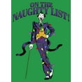 thumbnail image 2 of Junior's Batman On the Naughty List  Graphic Tee Kelly Green Medium, 2 of 3