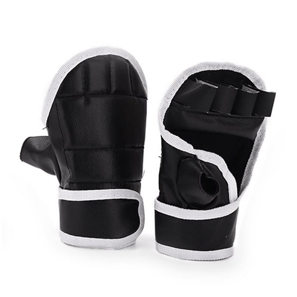 HLONK Gants de Kickboxing Gants de Boxe pour Femmes Hommes Enfants Demi-Doigt Gants de Frappe Gants de Combat