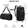 thumbnail image 3 of Gynky Duffel Bag 4 in 1 Travel Backpack Weekender Bags for Women Gym Bag with Shoe and Wet Compartment Carry On Dance Bag, 3 of 7