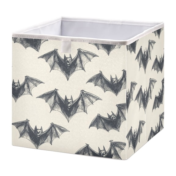 Foldable Fabric Storage Bin Home Cubes Clothing Organizer Bins Large Collapsible Box Basket for Home Organizer Bats