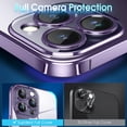 thumbnail image 3 of Crystal Clear iPhone 14 Pro Case - Purple, 6.1 inch,  Grade Drop Tested, Camera Protection, Slim Silicone Shockproof Cover, 3 of 17