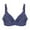 Navy, variant on Fesfesfes Bras for Women Wireless Ladies Adjustable Bras Embroidered Glossy Comfortable Breathable Bra Underwear Bras Wireless Bra